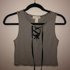 Forever 21 striped Crop Top